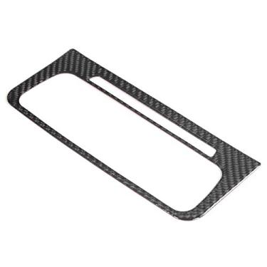 Imagem de aqxreight Guarnição da Tampa de Ventilação de Ar de Controle Central Decoração de Adesivo de Fibra de Carbono Macio Adequado para V60 / S60 Não Leve, Uso Durável 2010-2018 Ajuste de Decoração de