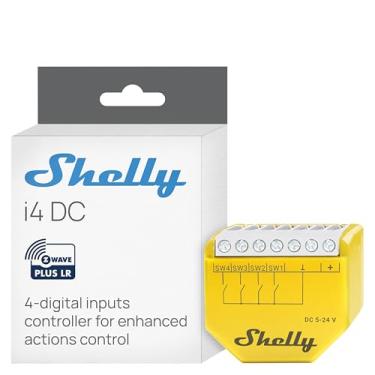 Imagem de Shelly Wave i4 DC US LR | Z-Wave Controle de Entrada Digital de Longo Alcance 4 para Controle Avançado | Automação Doméstica | Alta Compatibilidade | Fácil Instalação | Controle Inteligente Shelly iOS