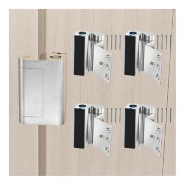 Imagem de Tonitrui Fechadura de porta de segurança doméstica alargada, trava de reforço de porta para alta resistência, suporta 544 kg para evitar entrada não autorizada (pacote com 4)