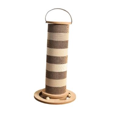 Imagem de Bothyi Arranhador para gatos, Arranhador para gatos, Brinquedo interativo vertical para gatos e gatinhos de interior, Brinquedos para gatinhos, Brinquedo, Redondo, S