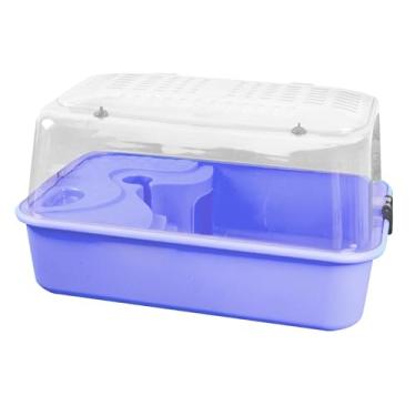 Imagem de ＡＷＨＡＯ Exercício de gaiola de hamster jogando house ventilação portátil gabinete de hamster transportador de saída para planador de açúcar animais pequenos, Roxo