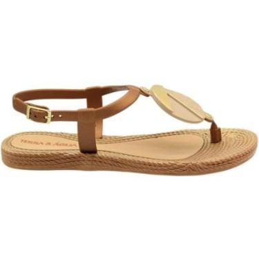 Imagem de Sandália Rasteira Terra e Água Medalhão Fivela Feminina-Feminino