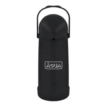 Imagem de Garrafa Térmica De Água Decorada Nobile 1L Preta Mor