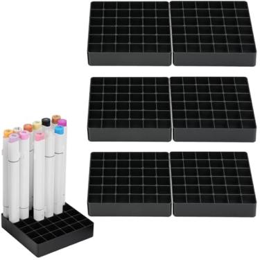 Imagem de LUAATT Organizador de marcadores compatível com Ohuhu 216 caixa de marcadores coloridos, base separada de 36 x 6 para caneta (preta), mantém os marcadores limpos e seguros