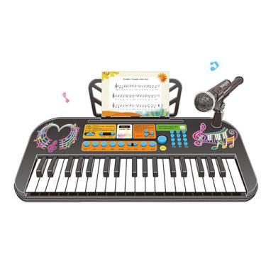 Imagem de Alomejor Teclado Eletrônico de Piano Digital, Piano Infantil Portátil Com Fone de Ouvido para Iniciantes No Uso Em Casa (37 teclas 2 modos)