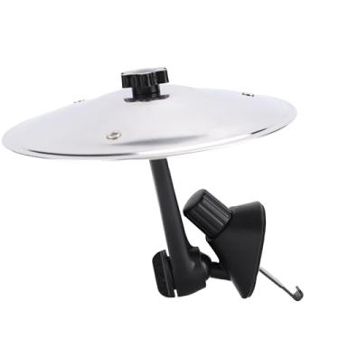 Imagem de SUNGOOYUE Ventilador de Ar para Tambor de Pratos de Carro, Instrumento de Percussão de Som Claro, Dispositivo Divertido para Viagem Em Estrada Com Suporte Ajustável para Presente para (Prata)