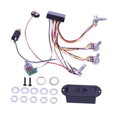Imagem de simhoa Circuito de pré-amplificador de baixo elétrico com equalizador ativo, acessório leve e, de fiação para substituição profissional, 3 Bandas