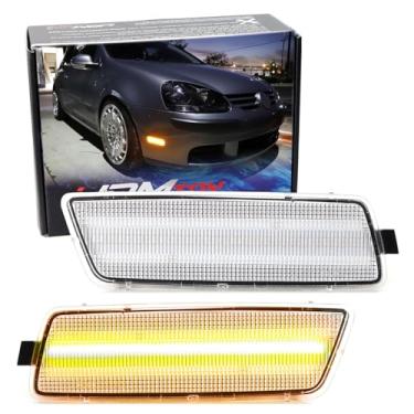 Imagem de iJDMTOY Kit de luzes de LED para para-choques laterais compatíveis com Volkswagen Golf/GTI, JettaiJDMTOY 75-280-CL-Amber