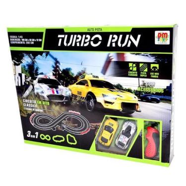 Imagem de Autorama Auto Pista Turbo Run Circuito em Oito 280cm DMToys - DM Toys