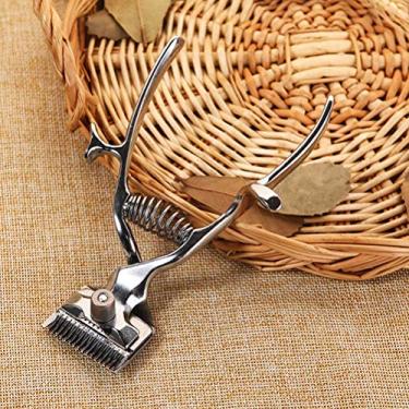 Imagem de Yinhing Cortador de Cabelo Manual de Grau Profissional Cortador de Cabelo Ergonômico Manual de Baixo Ruído Ferramenta de Corte de Cabelo Não Elétrico para Uso Em Salão de Beleza Em Casa (Prata)