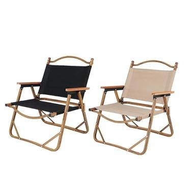 Imagem de Cadeira de Pesca e Acampamento – Dobrável Banqueta, Liga de Alumínio e Tecido Durável(Cadeira Camping- BEGE)