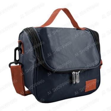 Imagem de Bolsa Lancheira Térmica Com Alça Para Marmita Trabalho Passeios Escola (Premium - Cinza)
