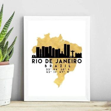 Imagem de Quadro Rio De Janeiro Brazil - Escala 45X34Cm - Com Vidro