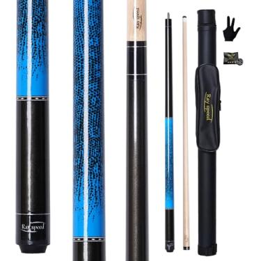 Imagem de Ray speed Taco de sinuca com aderência impressa em 3D e ponta de 13 mm - Perfeito para jogos de precisão, taco de sinuca de baixa deflexão para maior precisão, ideal para entusiastas de tacos de