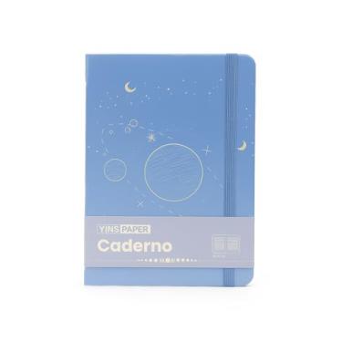 Imagem de YIN'S PAPER Caderno Zoodiaco, 96 Folhas, Design Celestial com Planetas e Lua