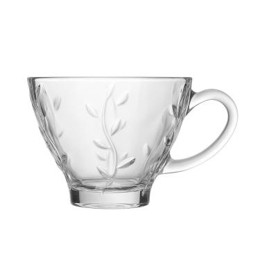 Imagem de Xícara De Chá De Vidro Flores Clear Lily 220ml Em Casa Tem