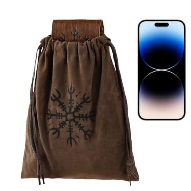 Imagem de de cinto renascentista, de viagem vintage – mochila lateral, para caminhada, festival, corrida, caminhada, , concerto, viagem, acampamento ao ar livre, Marrom, Refer to description