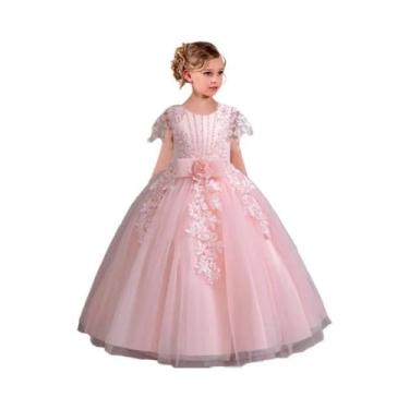 Imagem de Vestido De Princesa Elegante Com Bordado Em Tule Para Meninas De 4 a 1