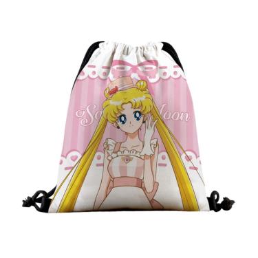 Imagem de Bolsa com cordão Sailors Moons Tsukinos Usagis Canvas 39x32cm