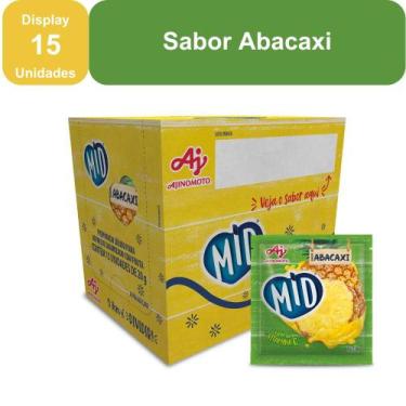 Imagem de Kit Refresco em Pó MID Sabor Abacaxi Com 15 Unidades de 20g