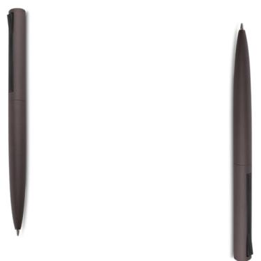 Imagem de Caneta Esferográfica Retrátil em Alumínio Reciclado, Escrita Azul, Corpo Emborrachado, Ponta Touch, Ambidestro, 0.8cm (Kit 2 Cinza)