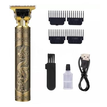 Imagem de Máquina de Cortar Cabelo e Fazer Barba Profissional, Aparador para Acabamento, Modelo Dragão