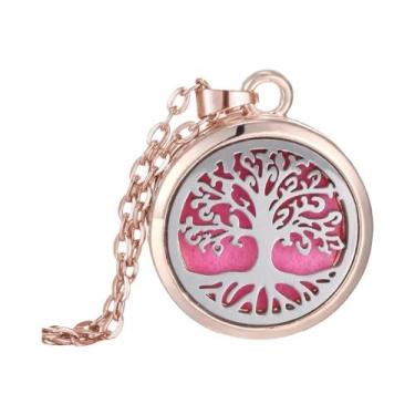 Imagem de Colar Árvore Da Vida De Aromaterapia Com Difusor De Óleo Essencial E P