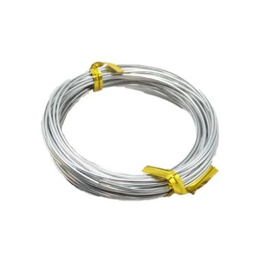Imagem de Fio de alumínio para artesanato de 16,4 pés 1 mm - flexível, resistente a manchas e à prova de ferrugem para arranjos florais, fabricação de joias, miçangas e artesanato DIY (tamanho: 1,5 mm, cor