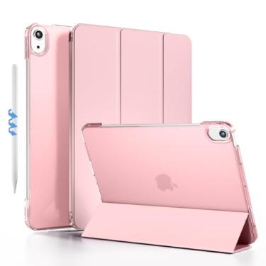 Imagem de GKABXY Capa para iPad Air 11 polegadas M2/M3 (2024/2025), iPad Air 5ª/4ª geração (2022/2020) 10,9 polegadas, capa protetora de suporte fino com capa traseira translúcida de policarbonato rígido