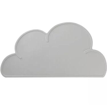 Imagem de Lugar Americano Para Bebê Nuvem Silicone Impermeável 47x26cm Cinza