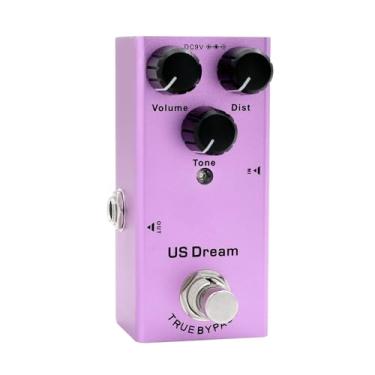 Imagem de RiToEasysports Pedal de Efeitos de Guitarra, Pedal de Guitarra Elétrica Totalmente Em Metal 10 Tipos Atraso Analógico Overdrive Distorção de Coro Com Indicador LED para Placa de Pedais (PURPLE)