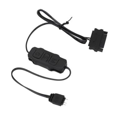 Imagem de Estink Controlador ARGB, Fonte de Alimentação SATA 5V 3 Pinos Com Design de Botão Simples para Ventiladores de PC, Coolers, Dispositivos ARGB (BLACK)