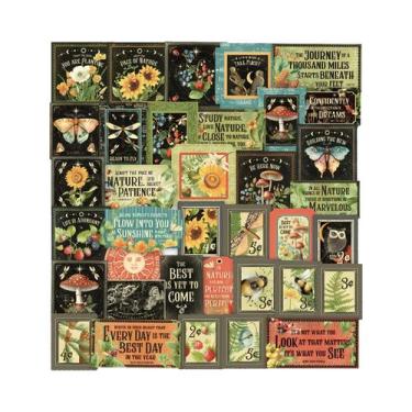 Imagem de Adesivos Vintage De Mapas De Plantas 100PCS Para Garrafas De Água, Diá