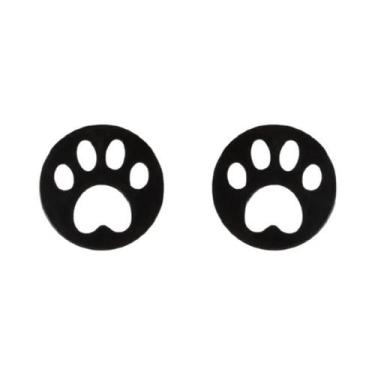 Imagem de Brincos De Estrela De Aço Inoxidável Com Patinha De Cachorro E Gato Pa