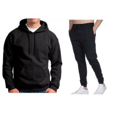 Imagem de Conjunto de moletom calça + blusa de frio abrigo classico - Confecção 