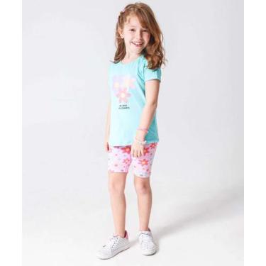 Imagem de Conjunto Infantil Floral Marisa Tam 4 a 10 Azul-79025, 10, Azul, Rosa