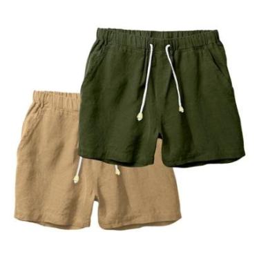 Imagem de Kit 2 Shorts Linho Premium Bermuda Masculina Moderno e Leve-Masculino