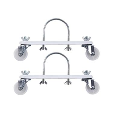 Imagem de Wswqop Conjunto de 2 Suportes de Rodízios para Aquecedor a óleo, Substituição Profissional, Distância entre Furos de 4,2 Cm, Acessórios de Fácil Instalação, Roda Branca, Tamanho real