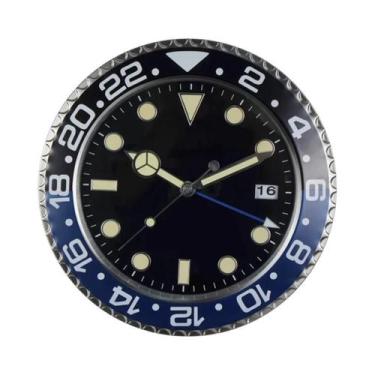 Imagem de Relógio De Parede Moderno Luminiscente De Metal Grande De 34cm, Decora
