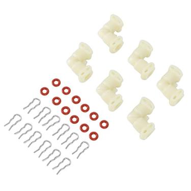 Imagem de Zerodis Conector de Fluido Em Forma de L de 6 Unidades Peças de Reposição para Máquinas de café Expresso Substituição do Conector de Extração de Canal Com Braçadeiras e Anéis de Vedação de Silicone