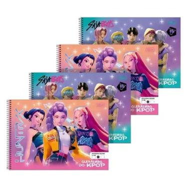 Imagem de Caderno de Desenho Universitário Capa Dura dos Rosa 60 Folhas Tilibra