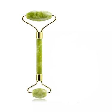 Imagem de Rola De Massagem Facial Gua Sha Pedra Jade Verde