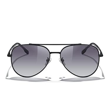 Imagem de MERRY'S Óculos de sol aviador espelhados clássicos para homens e mulheres, lentes polarizadas para dirigir e pescar, Armação preta/lente gradiente cinza, Lens width: 60 millimeters
