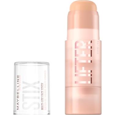 Imagem de Maybelline Bastão facial multiuso Lifter Stix - contorno, bronzeador, corretivo e bastão de base, maquiagem facial cremosa multifuncional com óleo de semente de cranberry, 10, 1 unidade