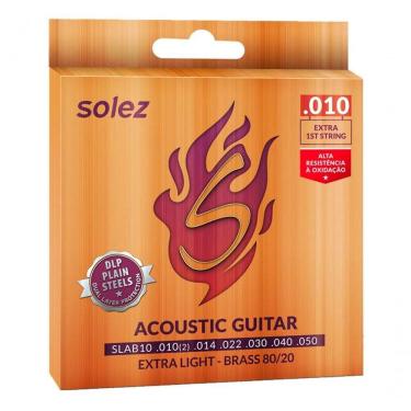 Imagem de Jogo De Cordas P-violão Solez Brass 80-20 0.010"-0.050" Slab10
