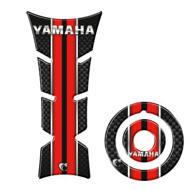 Imagem de Kit Protetor De Tanque E Bocal Moto Yamaha Vermelho Vermelho