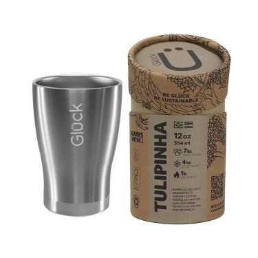 Imagem de Copo Térmico Gluck Tulipinha Cerveja 354ml Silver Steel