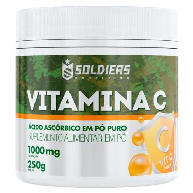 Imagem de Vitamina C - Ácido Ascóbico 250g - 100% Puro Importado - Soldiers Nutrition-Unissex