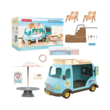 Imagem de Miniatura De Ônibus Escolar Para Meninas, Estante De Livros, Móveis Pa