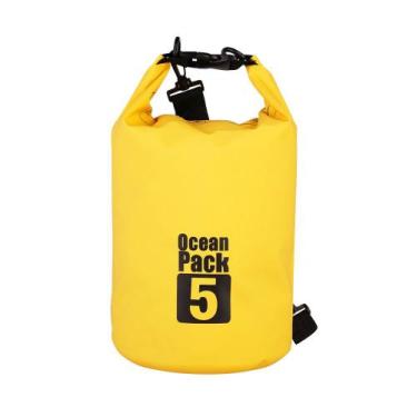 Imagem de Bolsa Estanque Impermeável 5 L Amarela Camping Náutica - SEAFLO